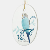 Blue Paraket Ceramic Ornament (Links)