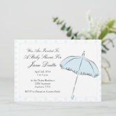 Blue Parasol Shower Kaart (Staand voorkant)