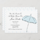 Blue Parasol Shower Kaart (Voorkant / Achterkant)