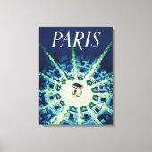 Blue Paris Frans Air Travel Europe Canvas Afdruk (Voorkant)