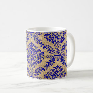 Blue Parisian Moods Damask Coffee Mug