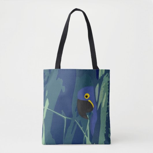 Blue Parrot Allover-Canvas tas (Voorkant)