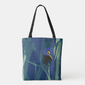 Blue Parrot Allover-Canvas tas (Achterkant)