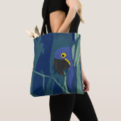 Blue Parrot Allover-Canvas tas (Dichtbij)