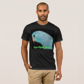 Blue Parrotlets rots zwart mannen T-shirt (Voorkant volledig)