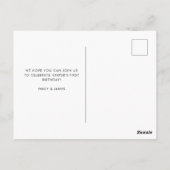 Blue Party à My Crib 1er Anniversaire Carte postal (Dos)