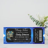  blue party ticket invitations  (Debout devant)