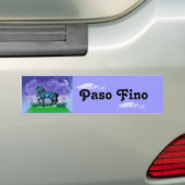 Blue Paso Fino Horse Bumpersticker (Op auto)