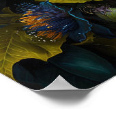 Blue Passion Flowers Art Imprimer Poster (Coin)