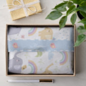 Blue Pastel Elephant Pattern for Little Boy Party Tissuepapier (Geschenk)