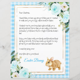 Blue Pastel Letter voor een jongen uit de paasbunn