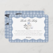 Blue Pastel Little Boo Ghost Books for Baby Insert Informatiekaartje (Voorkant / Achterkant)