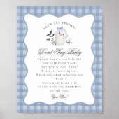 Blue Pastel Little Boo Ghost Dont Say Baby Game Poster (Voorkant)
