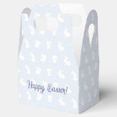 Blue Pastel Minimalist Bunny Easter Favor Gift Box Bedankdoosjes (Geopend)