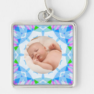 Blue Pastels Custom Photo Grootouders Dag Sleutelhanger