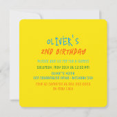 Blue Patchwork Pattern Squares Boy Fothday Kaart (Achterkant)