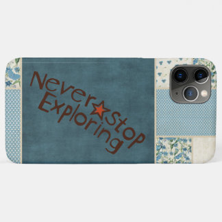 Blue Patchwork telefoonhoesje iPhone 11 Pro Max Hoesje