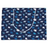 Blue Patterings Longhorns Pattern Groot Cadeauzakje (Voorkant)