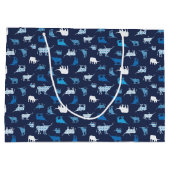 Blue Patterings Longhorns Pattern Groot Cadeauzakje (Achterkant)
