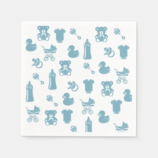 Blue Pattern-Baby shower Servet (Voorkant)