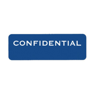 Blue Pattern CONFIDENTIAL label