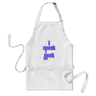 Blue Pattern I Speak Geek Standaard Schort