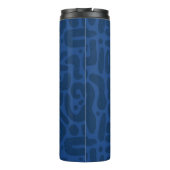 Blue Pattern Thermal Bottle Thermosbeker (Achterkant)