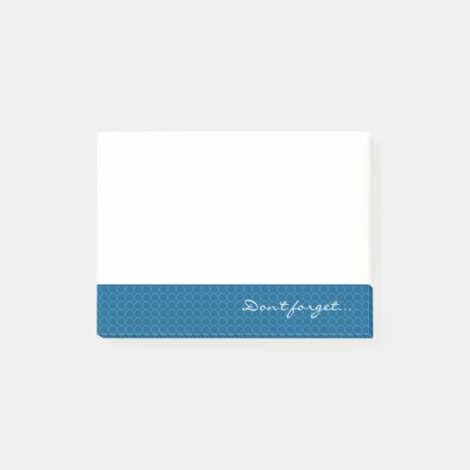 Blue Patterned Vergeet het niet Post-it® Notes (Voorkant)