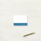 Blue Patterned Vergeet het niet Post-it® Notes (Op bureau)