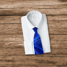 Blue Paua Abalone Shell Fractal Abstract Stropdas