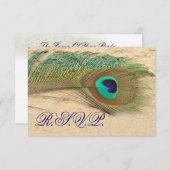 Blue Pauw RSVP kaarten standaard 3,5 x 5 (Voorkant / Achterkant)