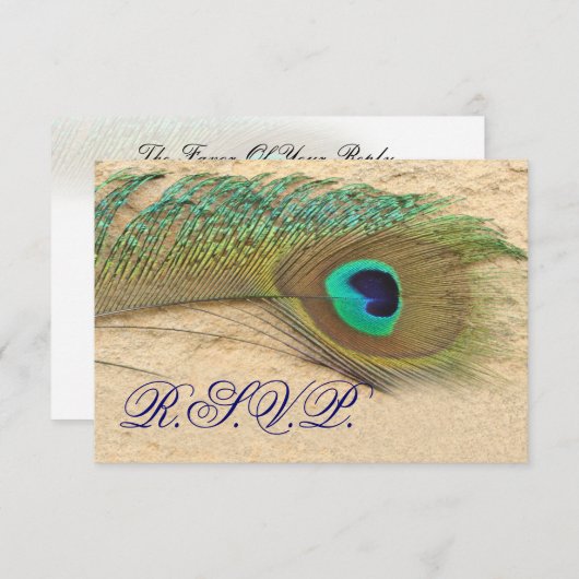 Blue Pauw RSVP kaarten standaard 3,5 x 5 (Voorkant / Achterkant)