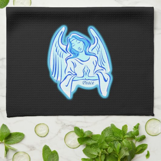 Blue Peace Angel Kitchen Towel Theedoek (Gevouwen)