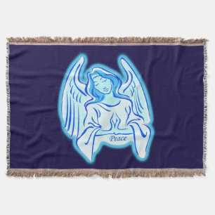 Blue Peace Angel Throw Blanket Deken