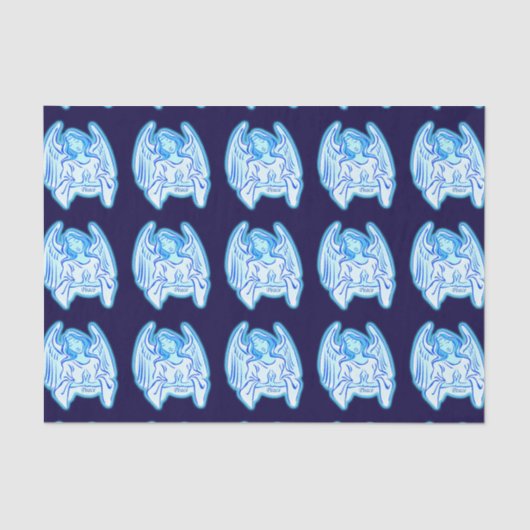 Blue Peace Angel Tissue Paper Tissuepapier (Voorkant)