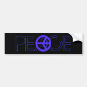 Blue Peace Bumpersticker (Voorkant)