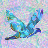 Blue Peace Dove Style Sticker (Voorkant)