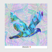 Blue Peace Dove Style Sticker (Vel)