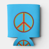 Blue Peace Sign-Koelbox Blikjeskoeler (Achterkant)