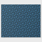 Blue Peace Sign-patroon Cadeaupapier (Vlak)