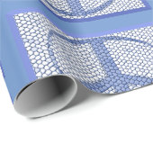 Blue Peace Signs Wrapping Paper Cadeaupapier (Rol Hoek)