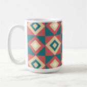 Blue Peach Diamond geometrisch Koffiemok (Links)