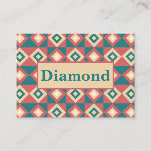 Blue Peach Diamond geometrisch Visitekaartje