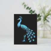 Blue Peacock Briefkaart (Staand voorkant)