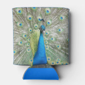 Blue Peacock Feather Plumage Blikjeskoeler (Achterkant)