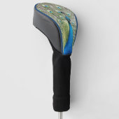 Blue Peacock Feather Plumage Golfheadcover (Schuin)