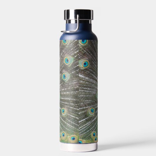 Blue Peacock Feather Plumage Waterfles (Rechts)