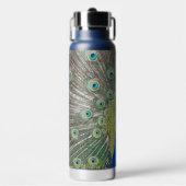 Blue Peacock Feather Plumage Waterfles (Voorkant)