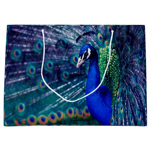 Blue Peacock Large Cadeauzakje (Voorkant)