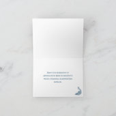 Blue Peacock Leaf Vine Merci Cartes (Intérieur)